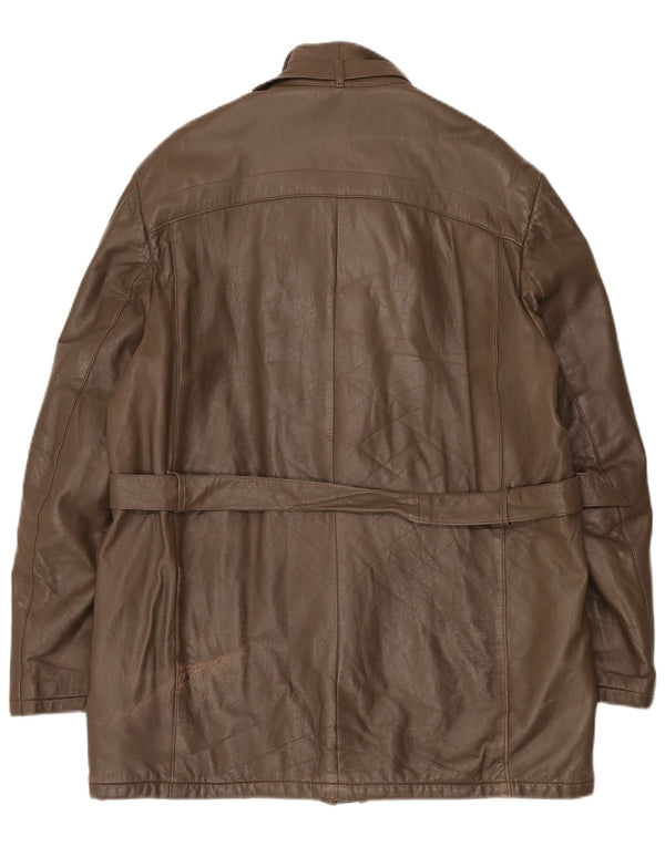 Veste en cuir homme vintage IT 52 XL Cuir marron