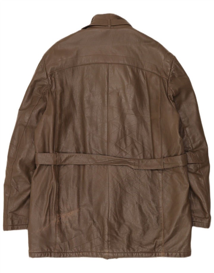 Veste en cuir homme vintage IT 52 XL Cuir marron