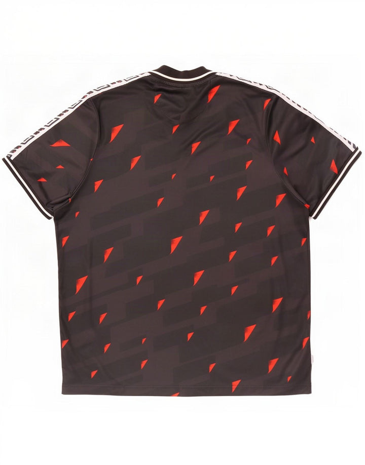 Umbro T-Shirt Graphique Homme Top 2XL Noir Géométrique Polyester
