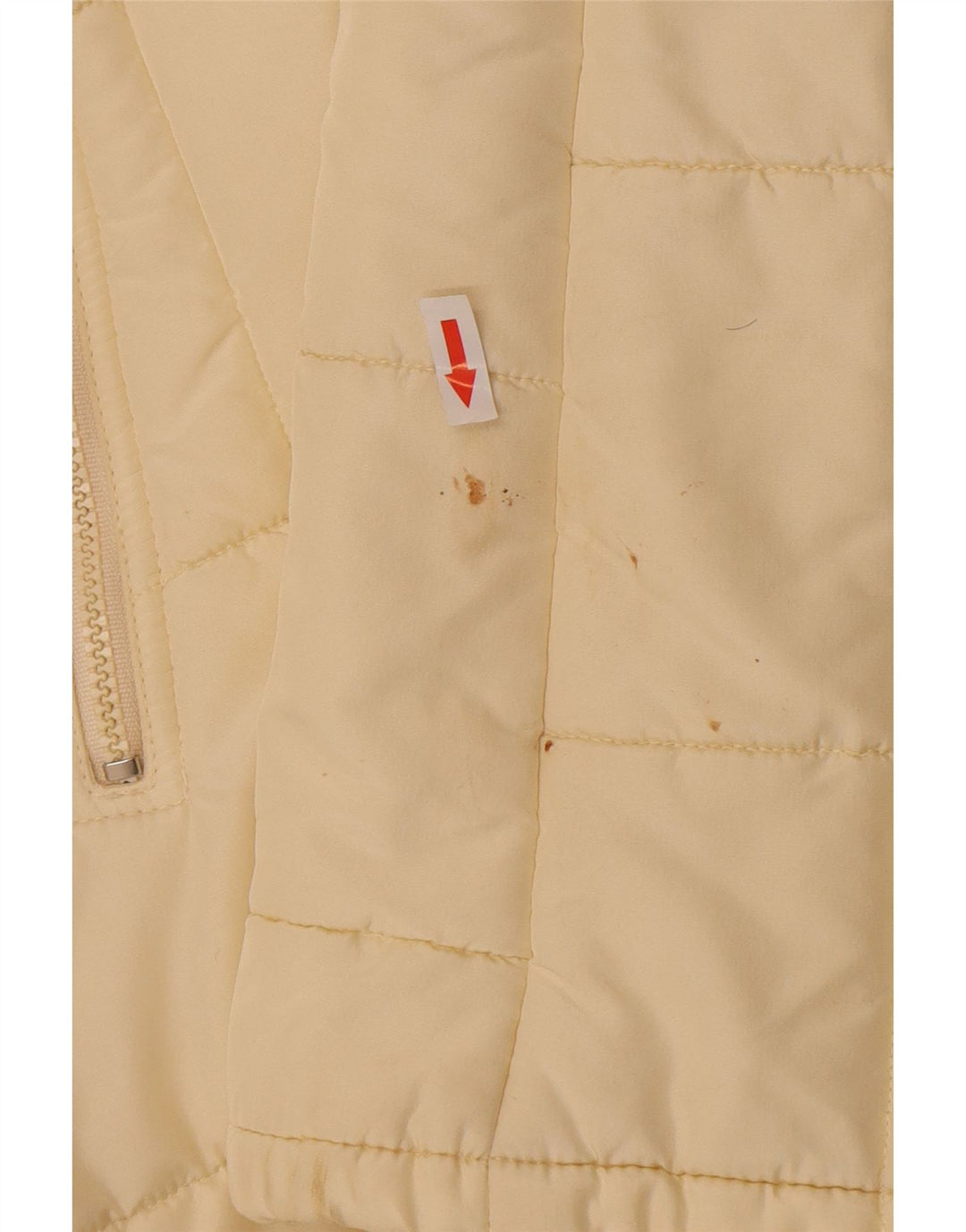 Moschino Manteau rembourré à capuche pour femme UK 12 Medium Off White Polyester