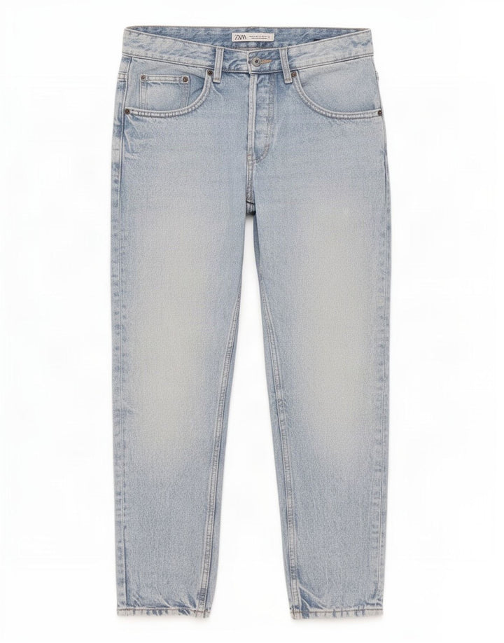 Zara Jean slim court pour homme EU 40 Medium W31 L26 Bleu
