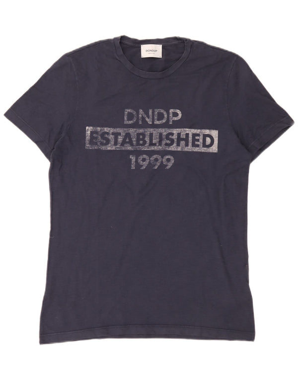Dondup T-Shirt Graphique Homme Bleu Marine Moyen Coton
