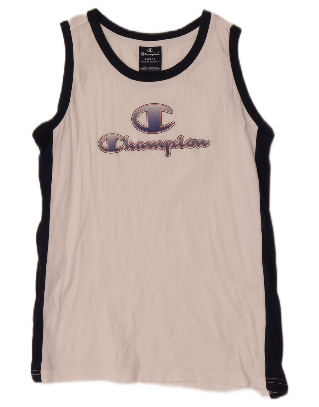 Champion Débardeur Graphique Garçon 11-12 Ans Grand Blanc Colorblock