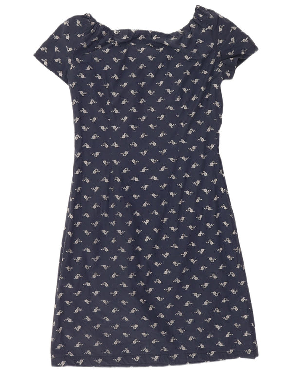 Superga Robe à épaules dénudées pour femme UK 8 Small Bleu marine