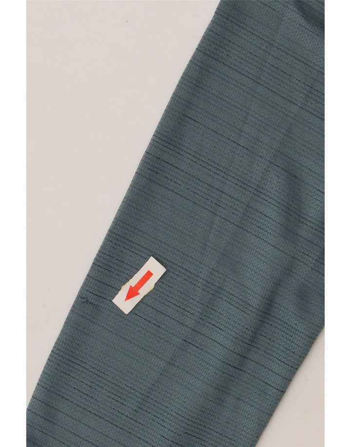 NIKE Haut Dri Fit à manches longues pour homme en polyester à fines rayures bleu moyen