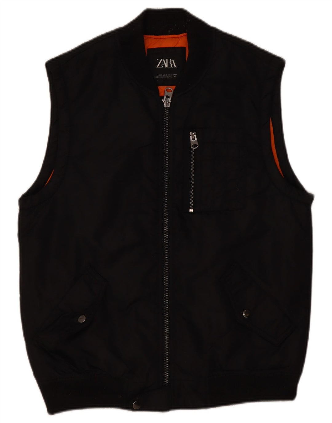 Zara Gilet utilitaire pour homme UK 36 Petit nylon noir