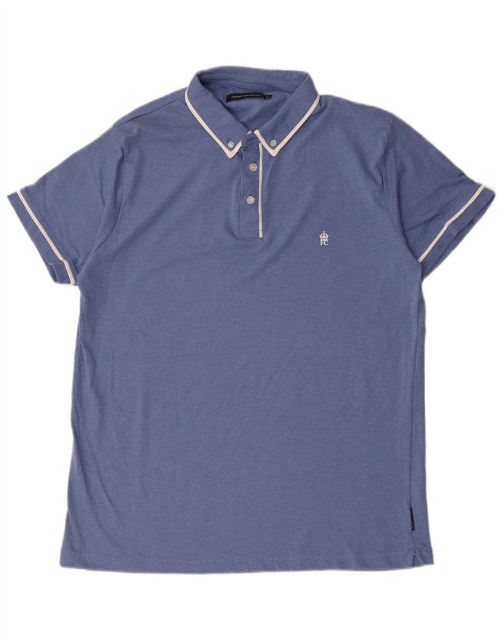 French Connection Polo Homme XL Bleu Coton