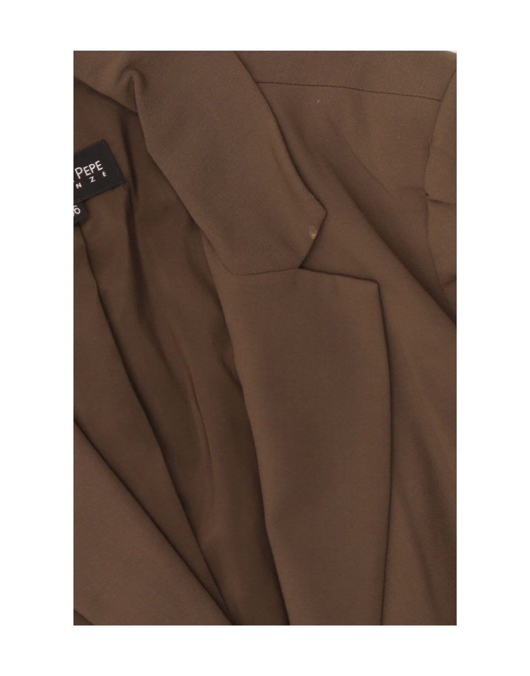 PATRIZIA PEPE Veste Blazer 2 Boutons Femme IT 46 Large Marron Laine Vierge