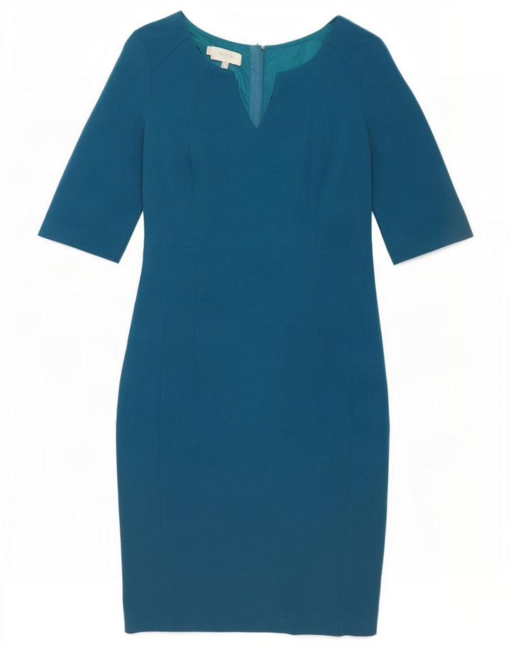 Hobbs Robe fourreau pour femme UK 10 Petit Bleu Polyester