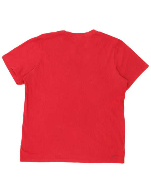 Jordan T-shirt pour homme en coton rouge Taille L