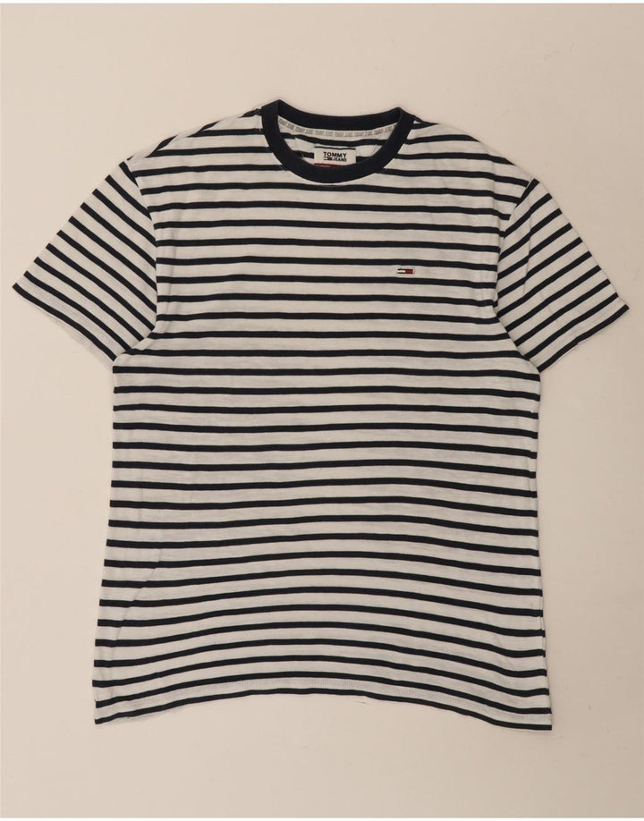 Tommy Hilfiger T-Shirt Homme Blanc Rayé Moyen