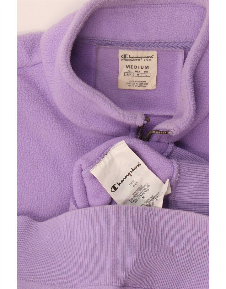 Champion Pull polaire à col zippé pour homme Violet moyen Polyester