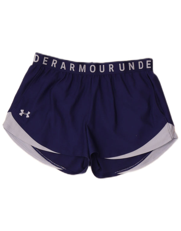 Under Armour Short de Sport Graphique Femme UK 14 Bleu Moyen Sports