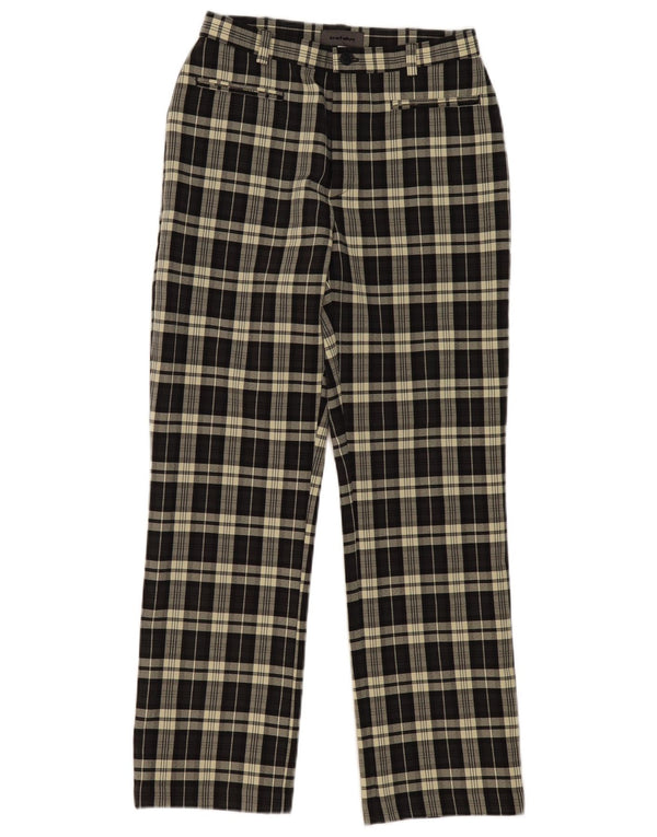 Zara Pantalon décontracté Trafaluc pour femme EU 40 Medium W30 L28 Vert à carreaux