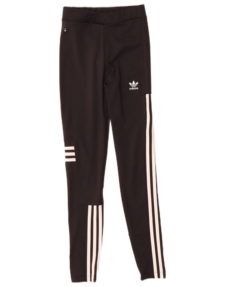 Adidas Leggings Femme UK 4/6 XS Noir Polyester