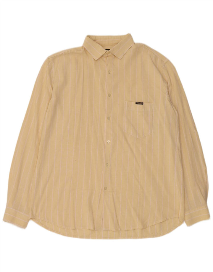 Wrangler Chemise Homme Taille 16 Grande Rayure Jaune