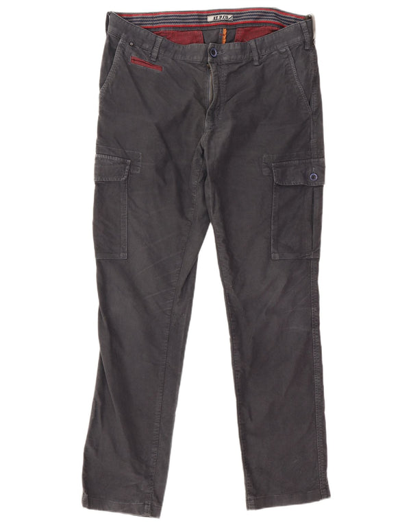 AT.P.CO Pantalon Cargo Slim Homme IT 50 Large W34 L30 Bleu Marine Coton