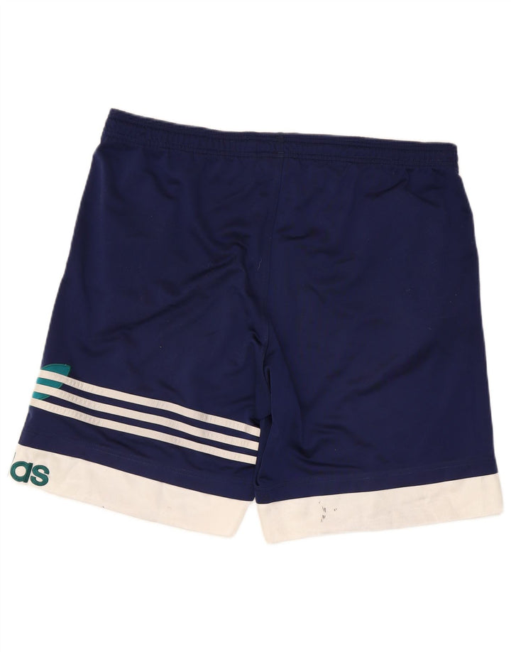 Adidas Short de sport graphique pour homme en polyester color block Bleu marine Taille L