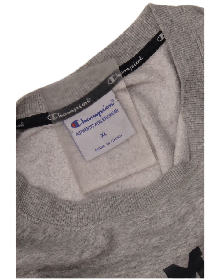 Champion Sweat-Shirt Graphique Homme XL Gris Coton