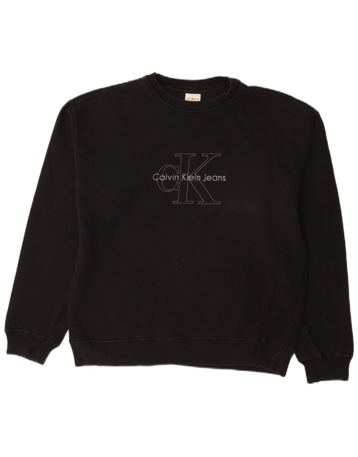 CALVIN KLEIN JEANS Sweat-Shirt Graphique Homme XL Noir