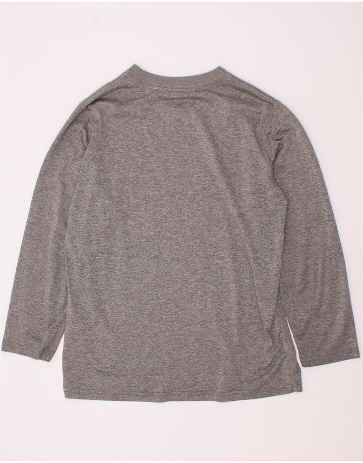Nike Garçon Dri Fit Graphic Haut à manches longues 8-9 ans Petit Gris Polyester