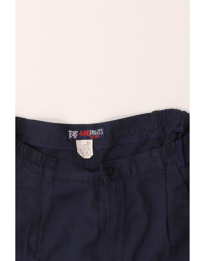 VINTAGE Womens Chino Shorts IT 44 Medium W23  Navy Blue Polyester Vintage Vintage and Second-Hand Vintage from Messina Hembry 