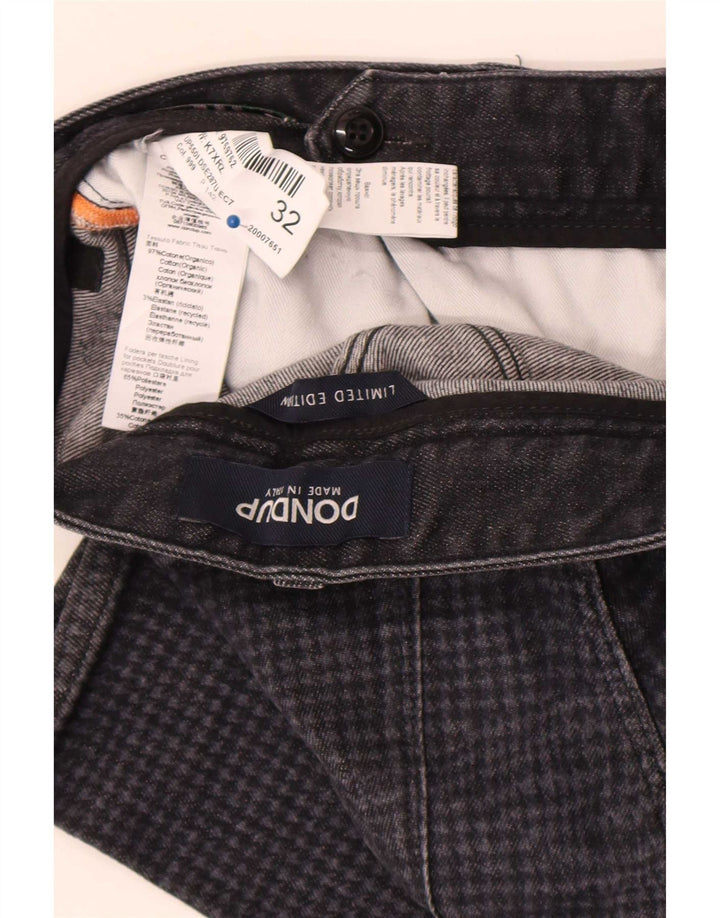 Dondup Jean Slim Homme W32 L30 Gris Pied De Poule Coton