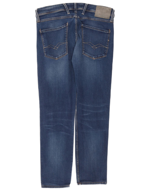 Replay Jean Slim Anbass Femme W32 L29 Bleu Coton