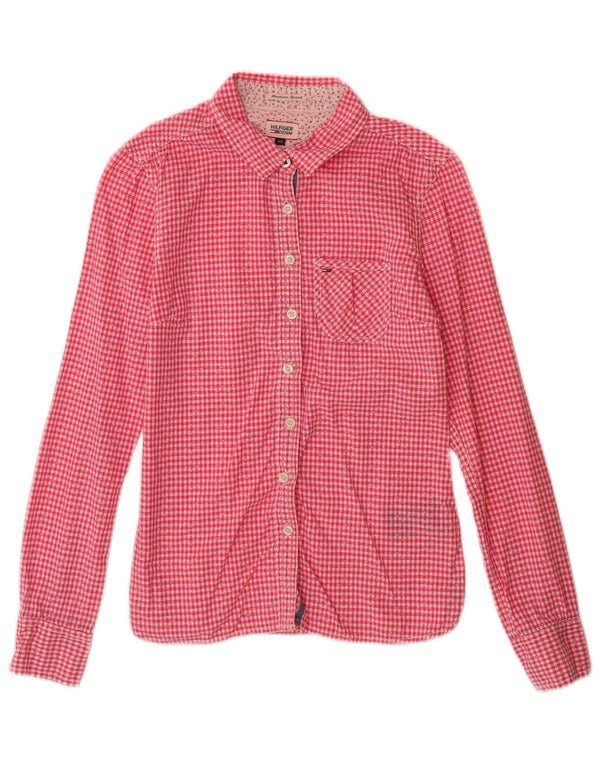 Tommy Hilfiger Chemise Femme UK 6 XS Rose Vichy Coton