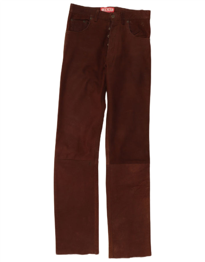 ENJOY Pantalon en cuir pour homme W30 L34 Marron