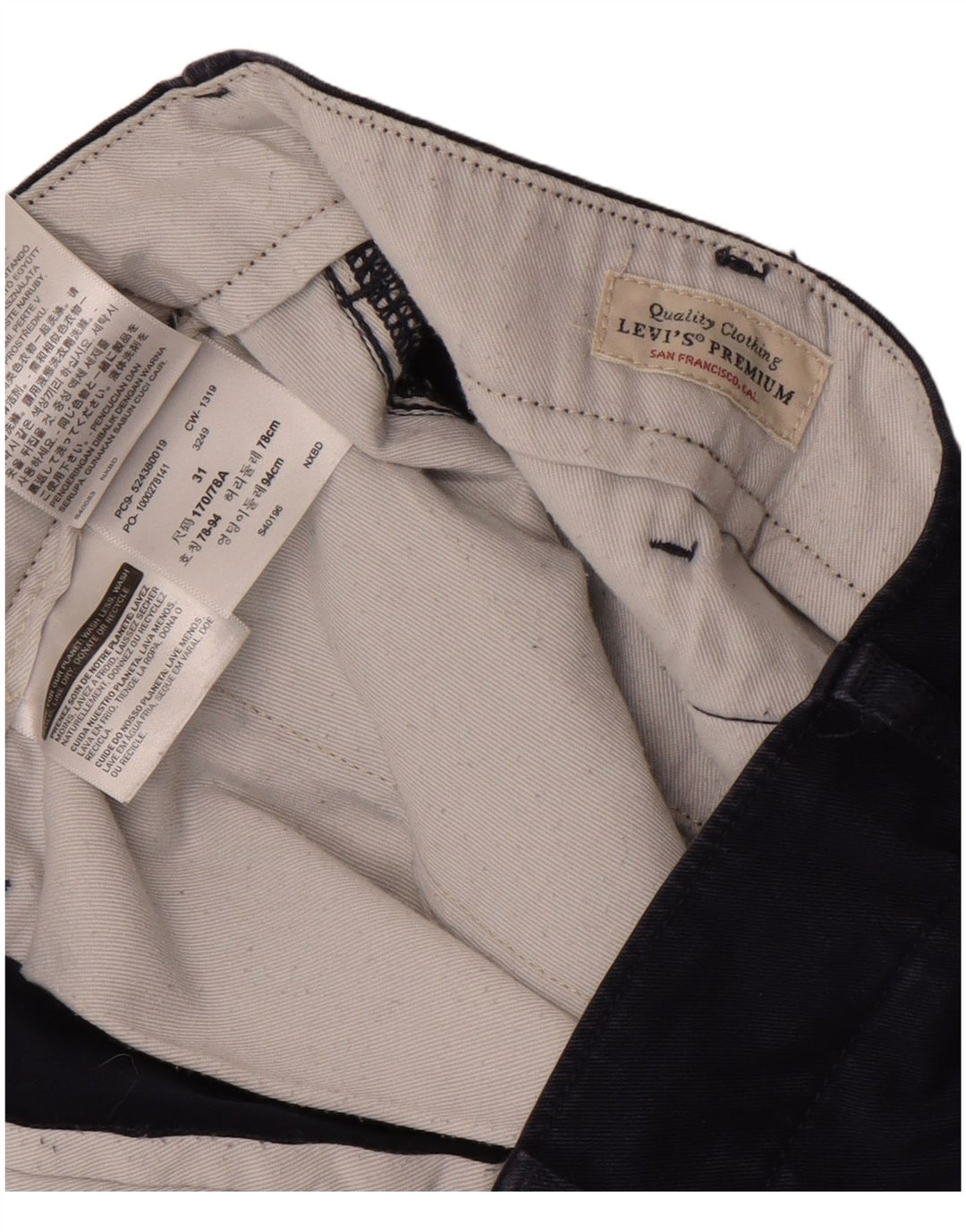 Levi's Short Chino Homme W31 Bleu Marine Moyen Coton