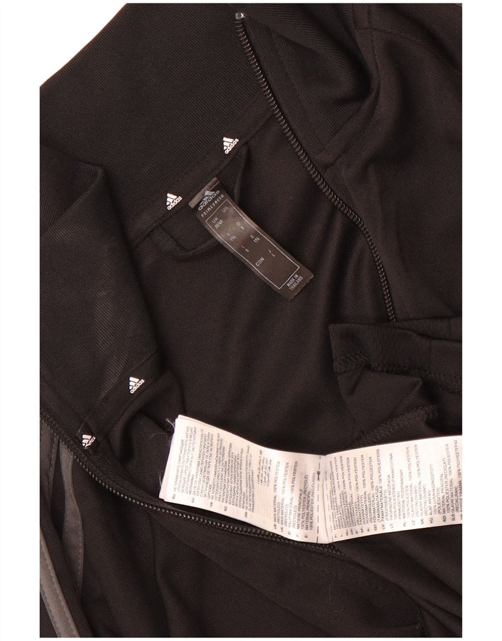 Adidas Hommes Aeroready Survêtement Top Veste UK 38/40 Moyen Noir Polyester