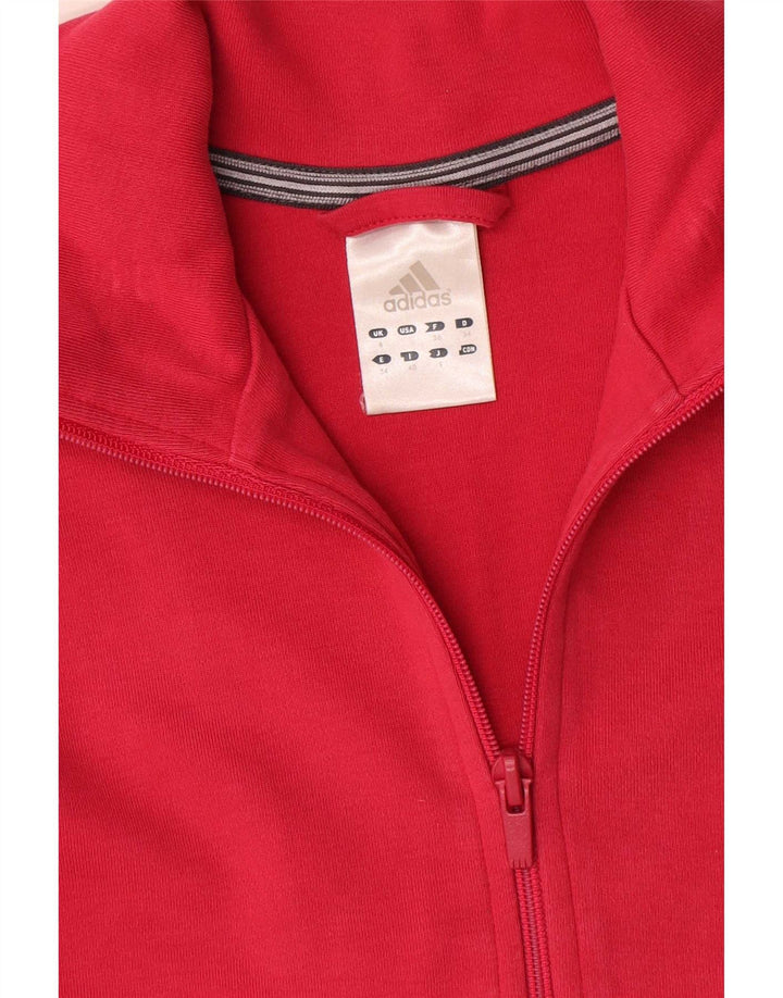 Adidas Veste de survêtement pour femme UK 8 Small Rouge Coton
