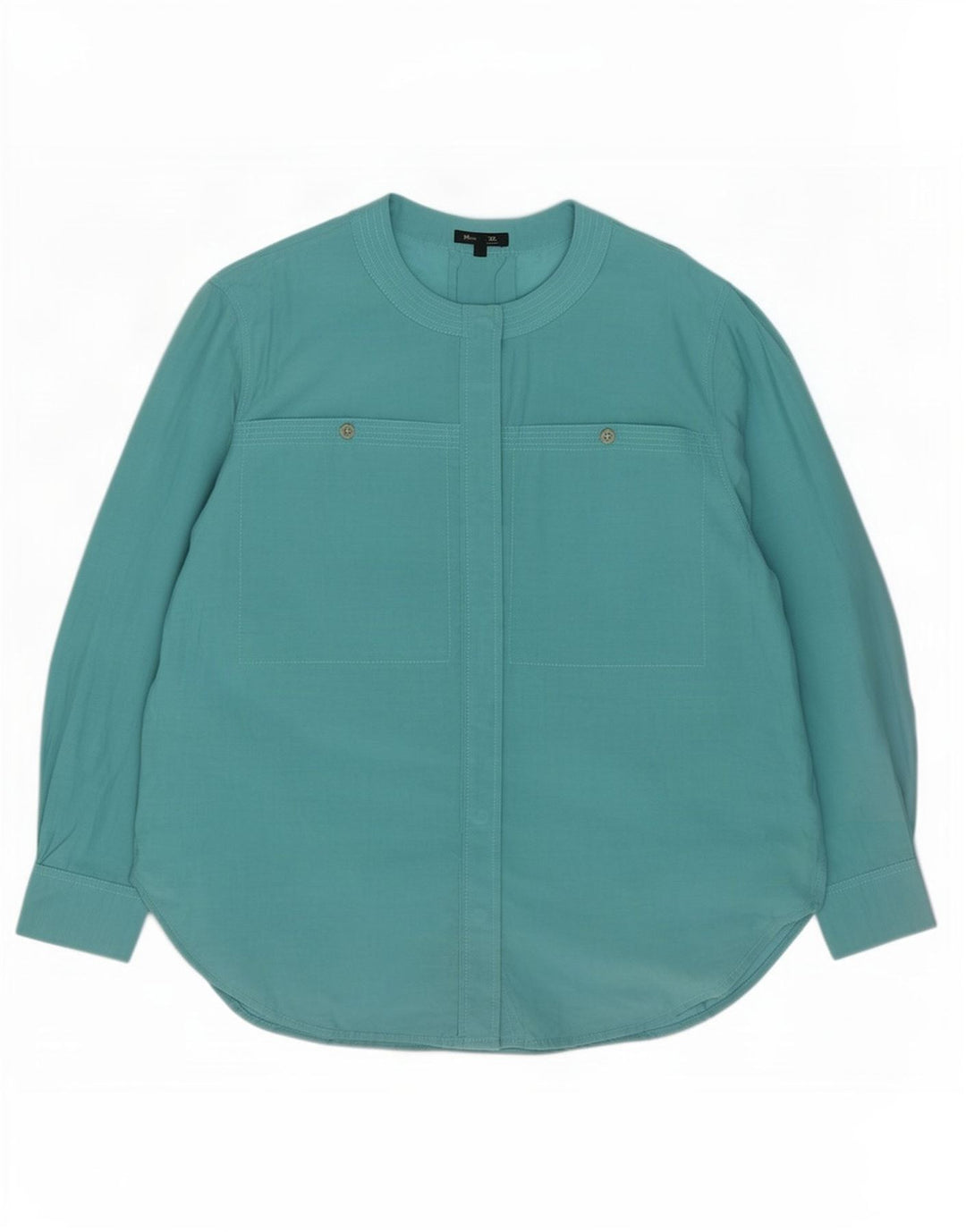 Massimo Dutti Chemisier surdimensionné pour femme EU 40 Coton turquoise moyen
