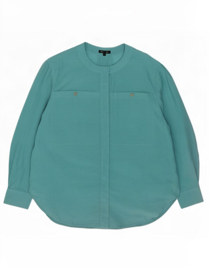 Massimo Dutti Chemisier surdimensionné pour femme EU 40 Coton turquoise moyen