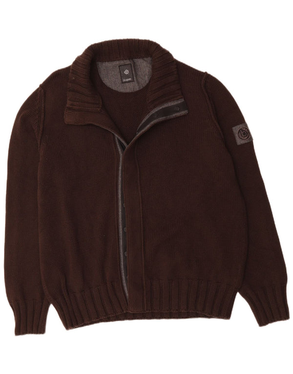 BUGATTI Pull Cardigan Homme XL Marron Coton