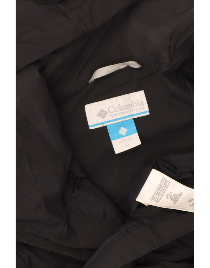 Columbia Manteau rembourré à capuche pour femme UK 12 Medium Black Nylon