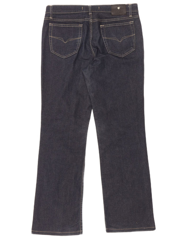 Versace Mens Ittierre Straight Jeans W34 L30 Navy Blue Cotton