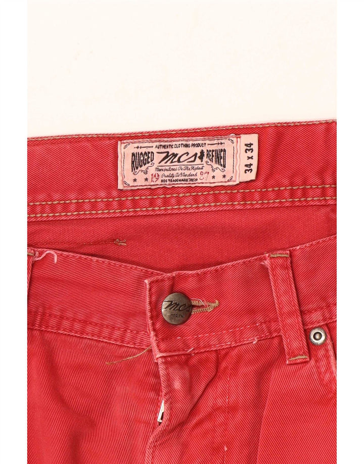 Marlboro Classics Jean droit coupe droite pour homme W34 L31 Rouge