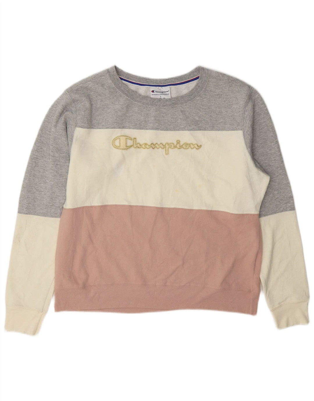 Champion Sweatshirt Jumper UK 16 Large Multicolore Colourblock