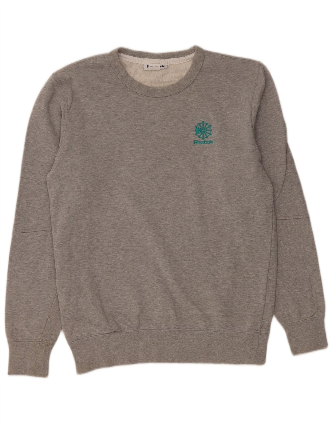 REEBOK Sweat-shirt surdimensionné pour femme UK 10 Petit Gris Coton