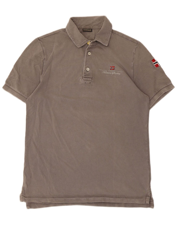 Napapijri Polo Homme Gris Moyen Coton