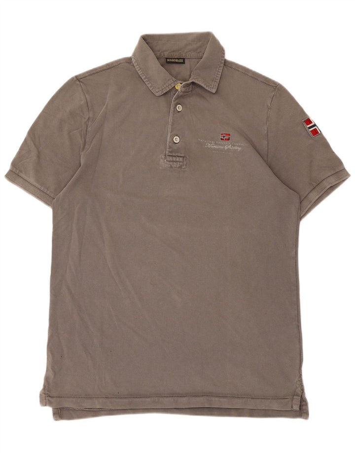 Napapijri Polo Homme Gris Moyen Coton