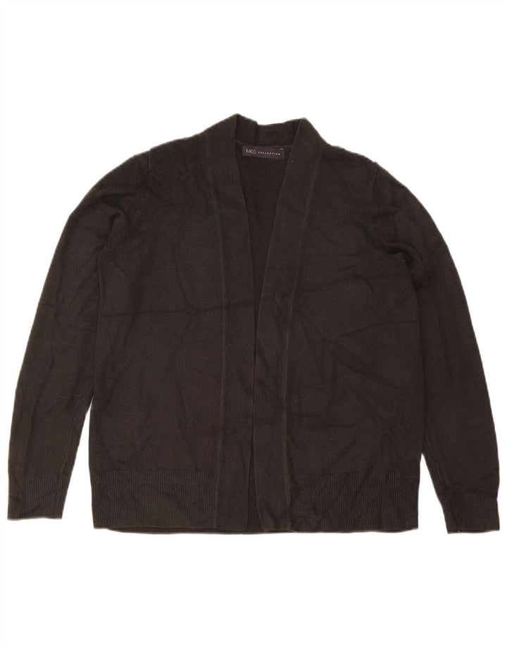 Marks & Spencer Pull cardigan ouvert pour femme UK 14 Acrylique noir moyen