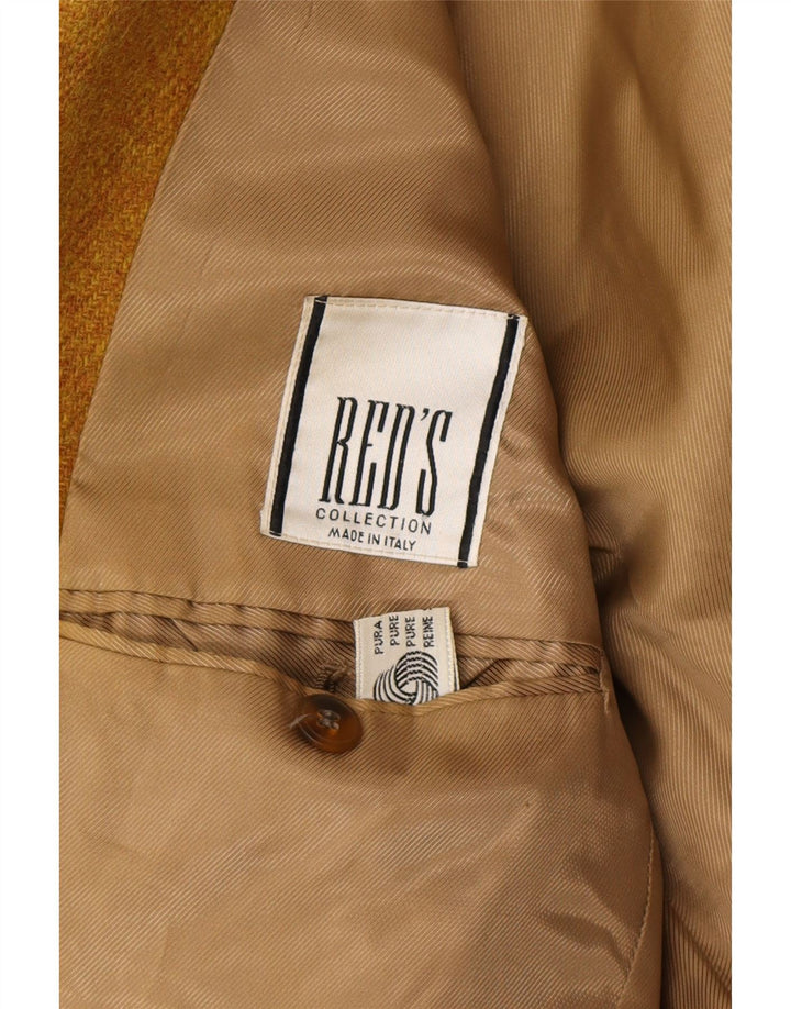 VINTAGE Veste Blazer 3 Boutons Homme UK 40 Grande Laine Vierge Brune