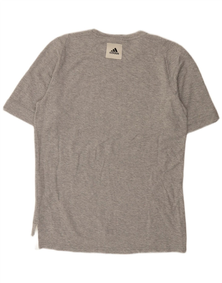 Adidas T-Shirt Graphique Homme Gris Moyen Moucheté Coton