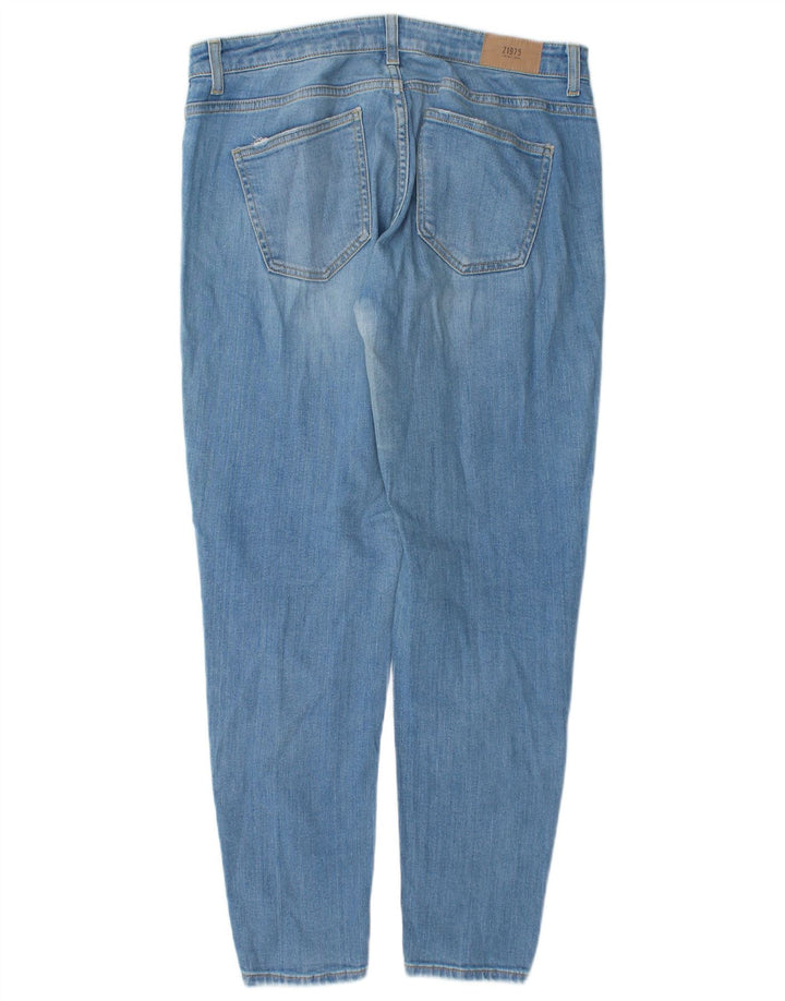 Zara Jean Slim Femme EU 40 Moyen W30 L29 Bleu Coton