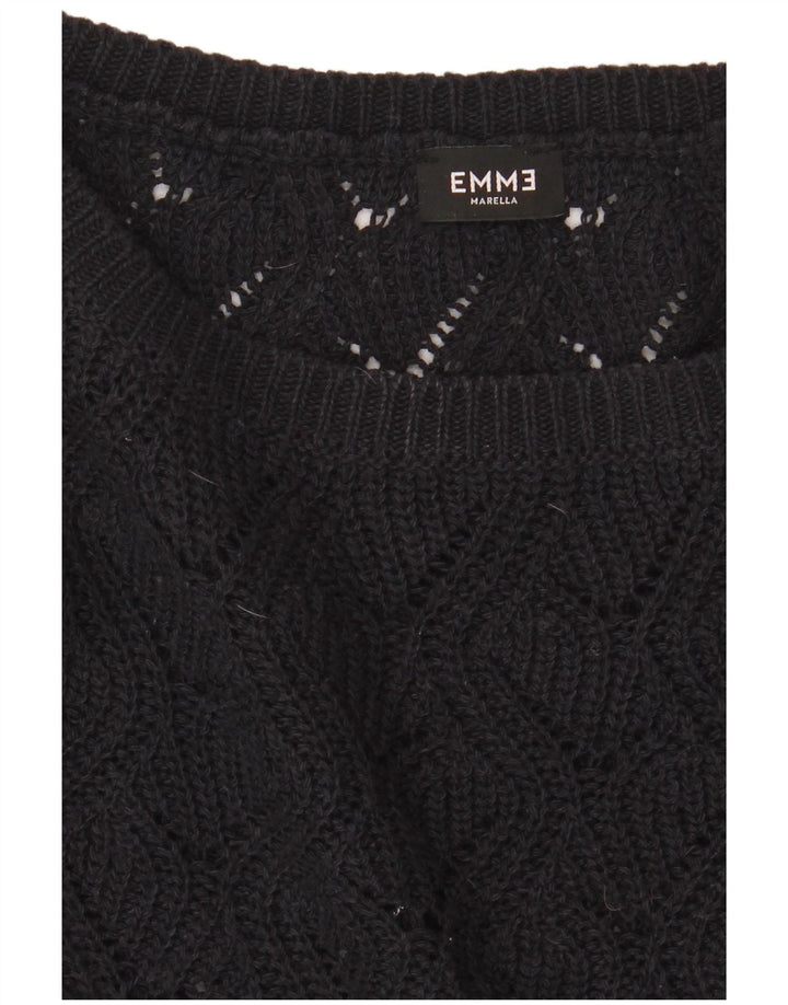 Emme Pull col bateau pour femme UK 14 Noir moyen