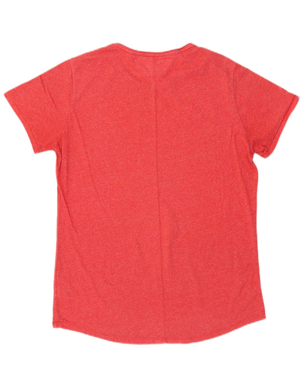 Tommy Hilfiger T-Shirt Homme Haut Large Rouge Moucheté Coton