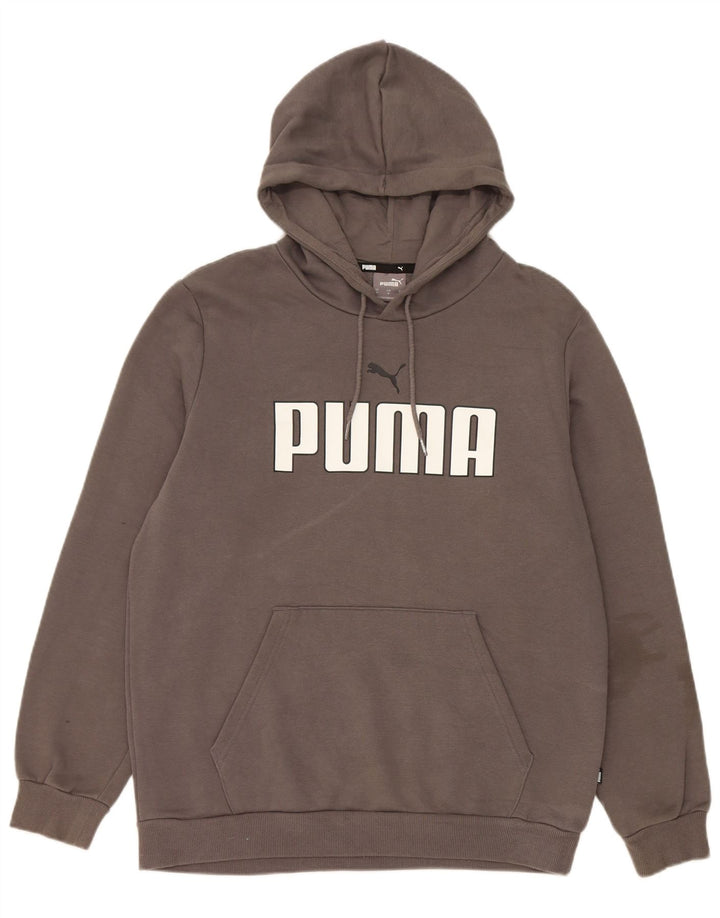 Puma Pull à Capuche Graphique Homme Gris Moyen Coton